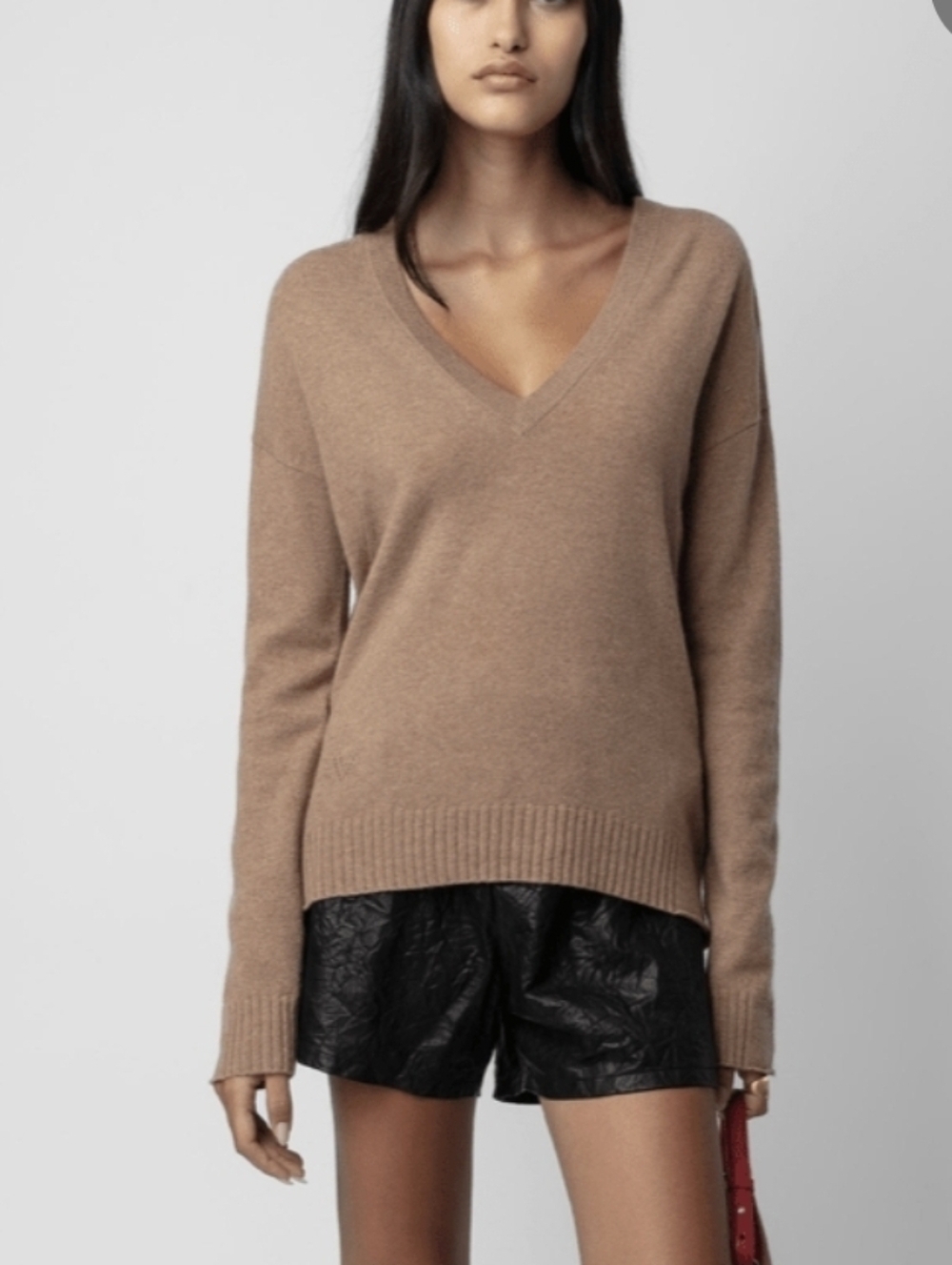 Zadig & Voltaire Women's V-Neck Sweater - Camel Brown
